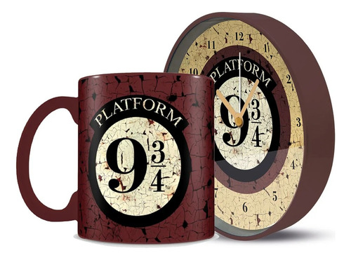 Set Tazon Reloj Escritorio Harry Potter Platform 9 3/4