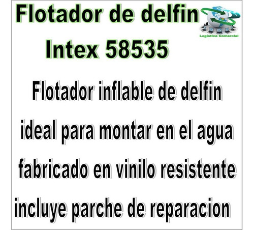Flotador Inflable Montarse Delfin Pequeño 58535 Intex Niños