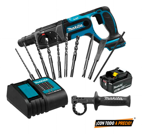 Taladro Rotomartillo Makita Dhr241stx2 Sds Plus 18v + Brocas