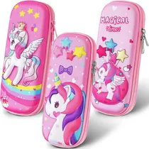 Comprar Cartuchera De Unicornio 3d Con Útiles Escolares Teletiendauy