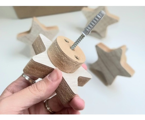 Imagen 7 de 8 de Perchero De Pared Estrellas X 4 Escandinavo Nordico