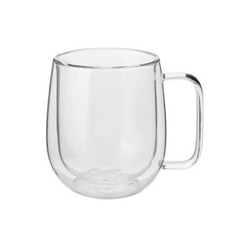 Taza Cristal Doble Pared Con Asa-350 Ml