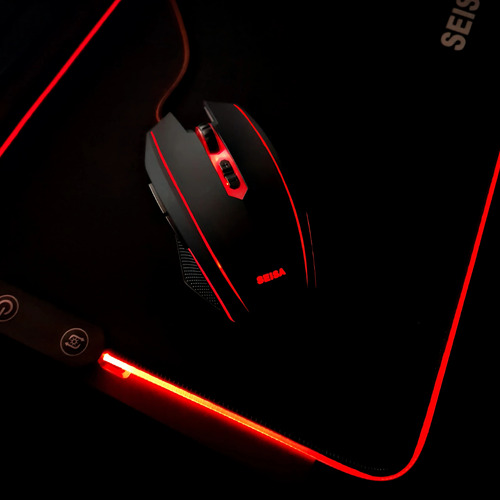 Mouse Pad Gamer Grande Combo Rgb 30x80 Cm 4 Mm Negro