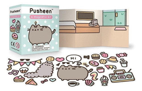 Imán Decorativo Pusheen Kit Magnetico Multicolor Mate Plana Con Diseño De Kit Magnetico De 7.5cm X 8.4cm