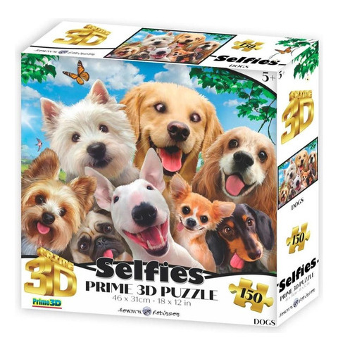 Puzzle 3d De 150 Piezas - Selfie Perros