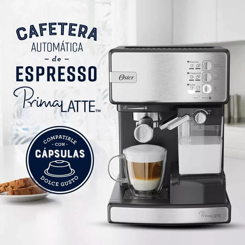 Cafetera Oster Espresso Automática Silver Em6603ss