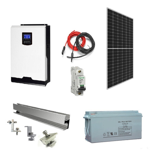 Kit Solar 3000w Hibrido Medio (estructura Montaje De Regalo)