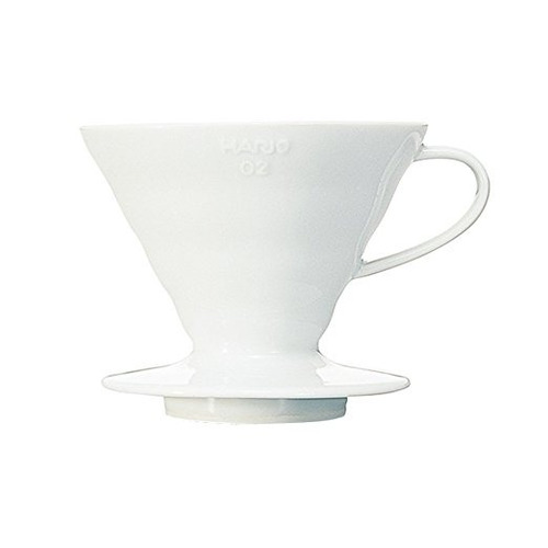 Hario V60 Gotero De Café De Cerámica (tamaño 02, Blanco)