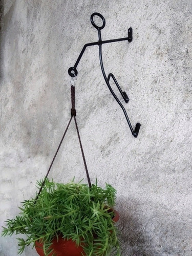Imagen 5 de 7 de Macetero Base De Pared Porta Macetas Colgante
