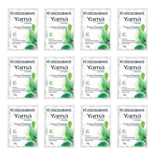 Yamá Ervas E Proteínas Pó Descolorante 20g (kit C/12)