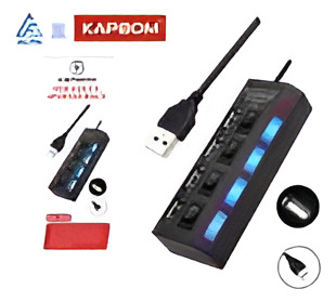 Hub Usb 2.0 Kapbom Ka-h4u 4 Portas Com Led