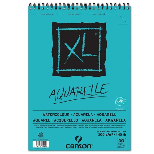 Block Canson Xl Aquarelle Block 300 Grs A4 30 Hojas