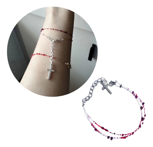 (a) Pulsera Con Forma De Gota De Sangre Roja Con Personalida