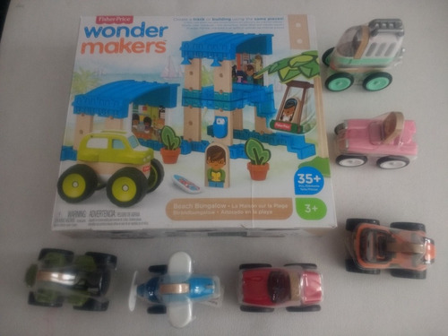 Paquete Wonder Makers Fisher Price Beach Bubgalow + 6 Carros