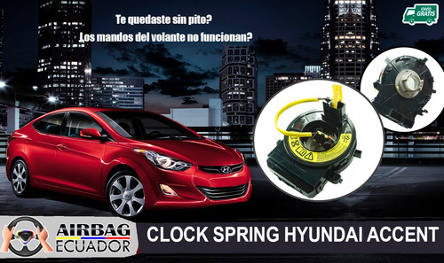 Imagen 2 de 5 de Cinta Clock Spring Hyundai Accent Elantra Tucson Santa Fe