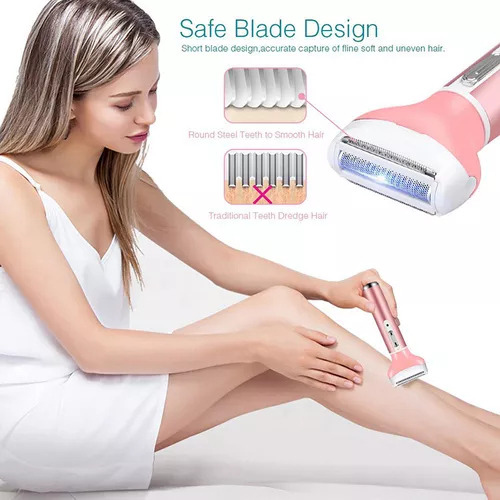 Maquina De Depilar Feminina Raspar Pelo Intimo Axila Virilha