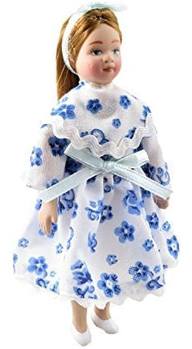 Melody Jane Dolls House Niña Moderna En Vestido De Fiesta Es