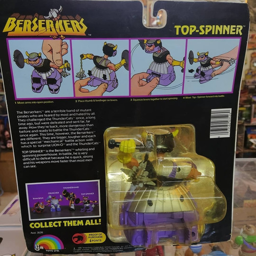 Ljn Thundercats, Berserkers Series, Top-spinner (Usado)