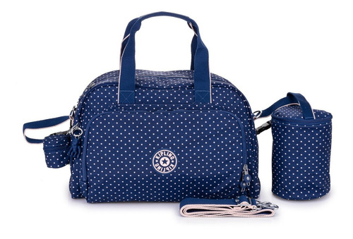 Bolsa Maternidade Kipling Camama Soft Dot Blue