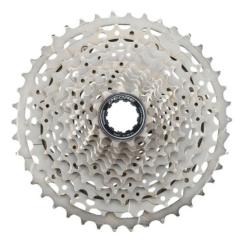 Roda dentada de bicicleta Shimano CS-M5100 Deore 11v. 11-42 - Número máximo de dentes do Racer 43 Número mínimo de dentes 11 cores prata