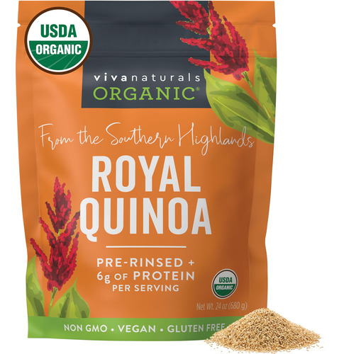 Viva Naturals Quinua Organica, 1.5 Libras, Proteina Vegetal 