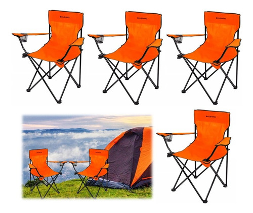 Silla Plegable Director Exterior Camping Jardín 120kg X 4un