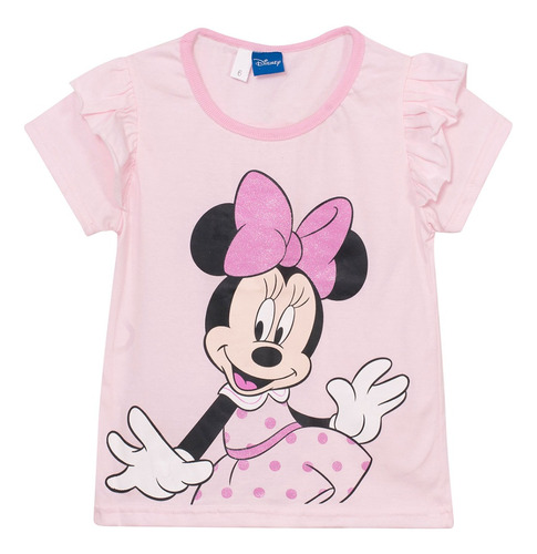 Remera Minnie Glitter Nena Niña Cumpleaños Disney Original