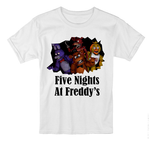 Five Nights At Freddys Jogo Fnaf Camiseta Infantil Camisa
