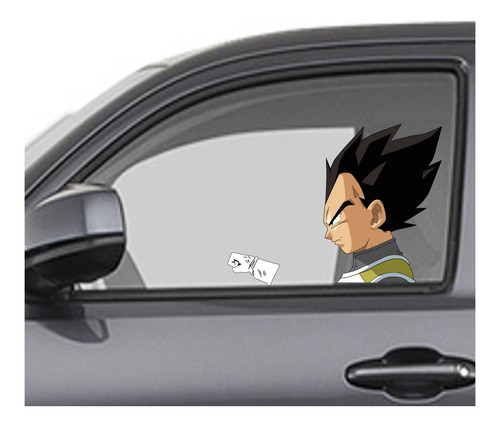 Calcas Sticker Vegeta Manejando Para Cristales De Autos 