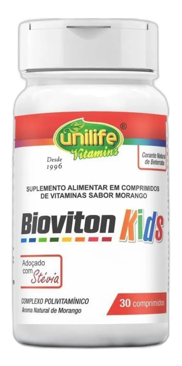 Suplemento Alimentar Bioviton Kids 30 Comprimidos Morango
