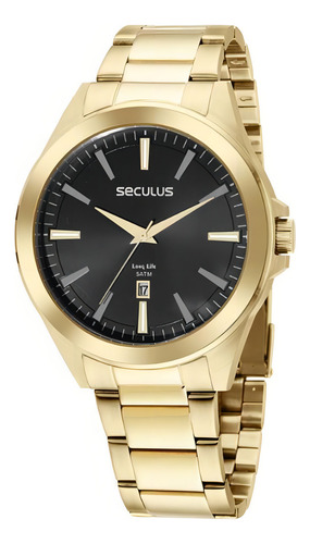 Relógio Masculino Seculus Analógico 44097gpsvda2 D F Preto