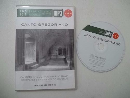 Dvd - Canto Gregoriano - 165 Tracks - Cantori Gregoriani