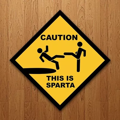 Placa Decorativa Filme 300 - This Is Sparta (27x27)