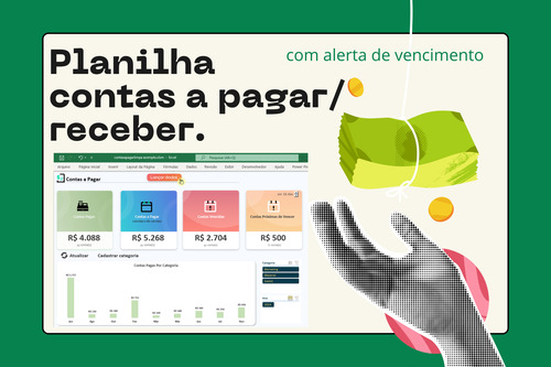 Planilha Excel Contas A Pagar/receber- Com Dashboards