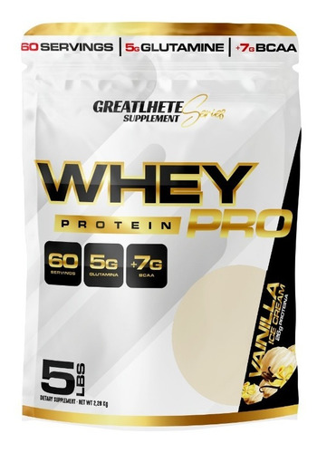 Whey Protein Pro - 5 Libras - Greatlhete - Vainilla