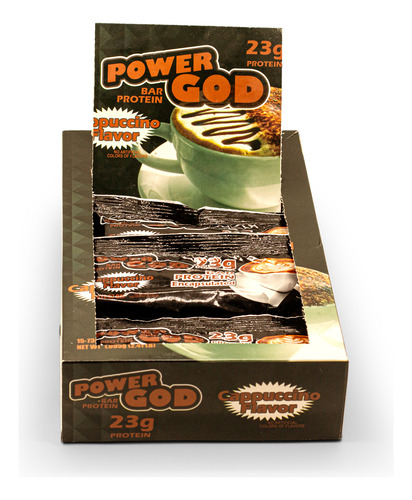 Barras Con Proteína Power God, 23g De Proteína C/u Capuchino
