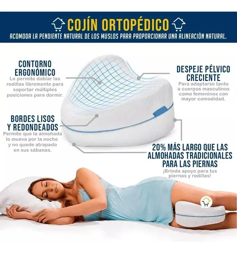 Almohada Ortopédica Piernas Espuma Viscoelástica Cojín B-38