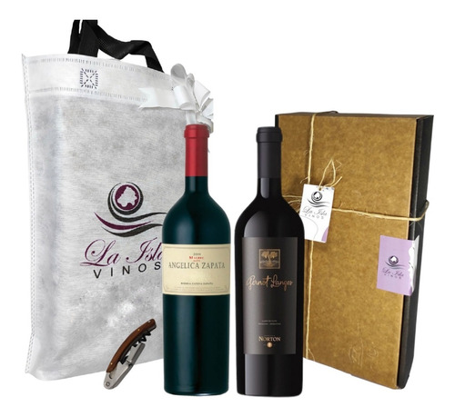 Vino Angelica Malbec + Gernott + Descorchador - Para Regalar