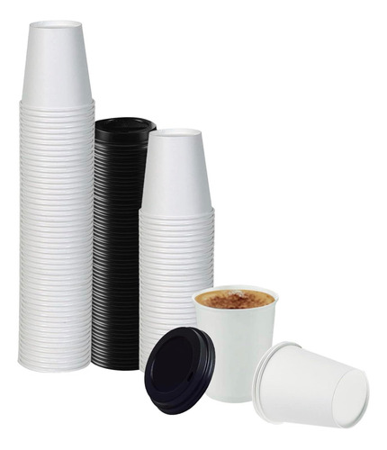 Vaso Polipapel 12 Onza C/tapa Pack 50 Unidades