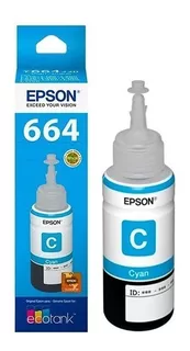 Tinta Epson T664 Cyan Ecotank L120 L310 L380 L375 L395 L495