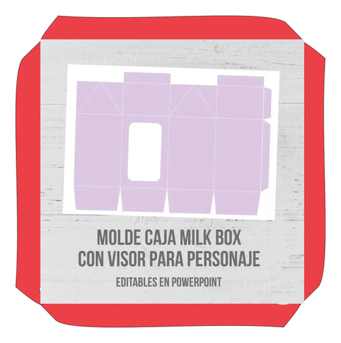 Kit Imprimible Molde Caja Milk Box Shaker Visor (editable)