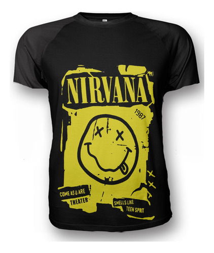 Remera Nirvana Kurt Grunge Rock (estampa Frente Y Espalda)