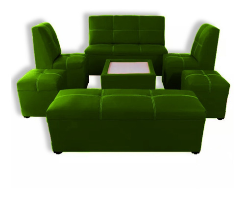 Sala Lounge Minimalista Moderna Puff Sillones 