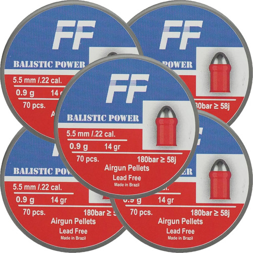 5 Chumbinhos Balistic Power 0.9g/14gr 70un/cd 5.5mm  Ff
