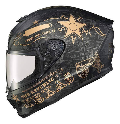 ~? Casco De Motocicleta Scorpionexo R420 Full Face Con Bolsi