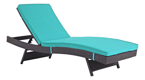 Modway Peer - Tumbona Para Patio Al Aire Libre, Color Turque