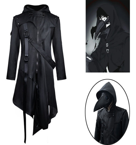 Abrigo Hombres Moda Punk-retro Gothic Cosplay Plague Doctors