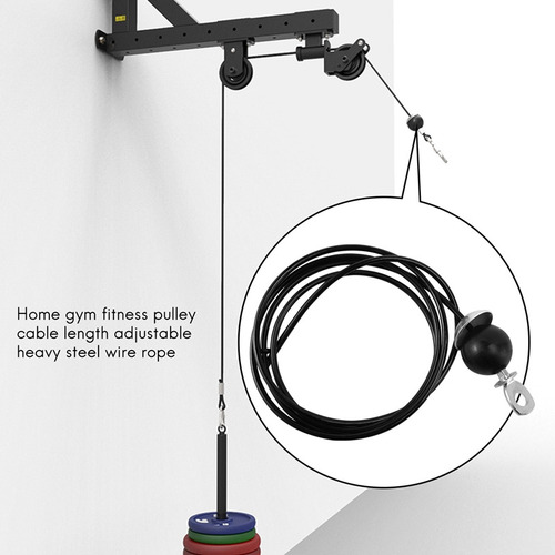 Polea De Home Gym Fitness, Longitud De Cable Ajustable, Resi