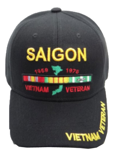 Gorra De Béisbol Negra Para Veteranos De Vietnam De First Mi