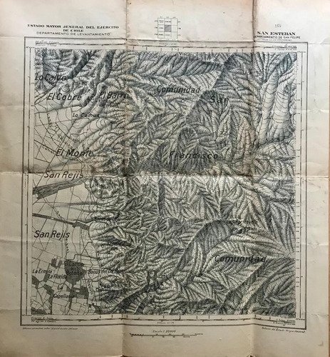 Mapa De San Esteban, Departamento De San Felipe  1921